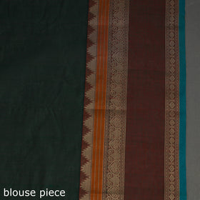 Green - handloom cotton thread border kanchipuram saree 20