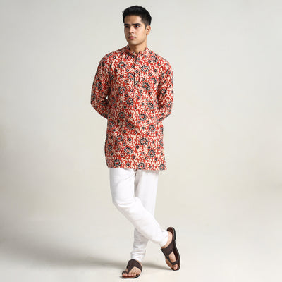 Bagru Men Short Kurta