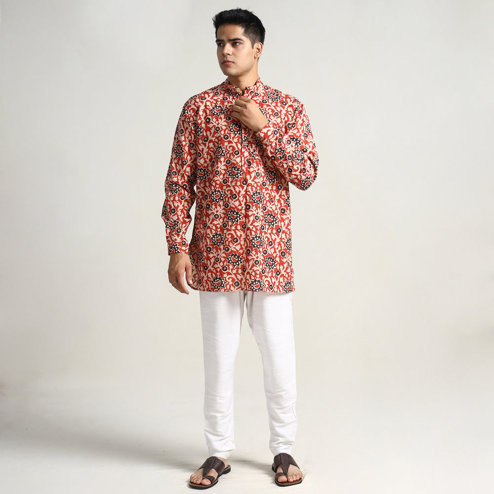 Bagru Men Short Kurta