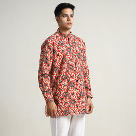 Buy Bagru Block Printing Cotton Men Short Kurta 11 Online at iTokri.com