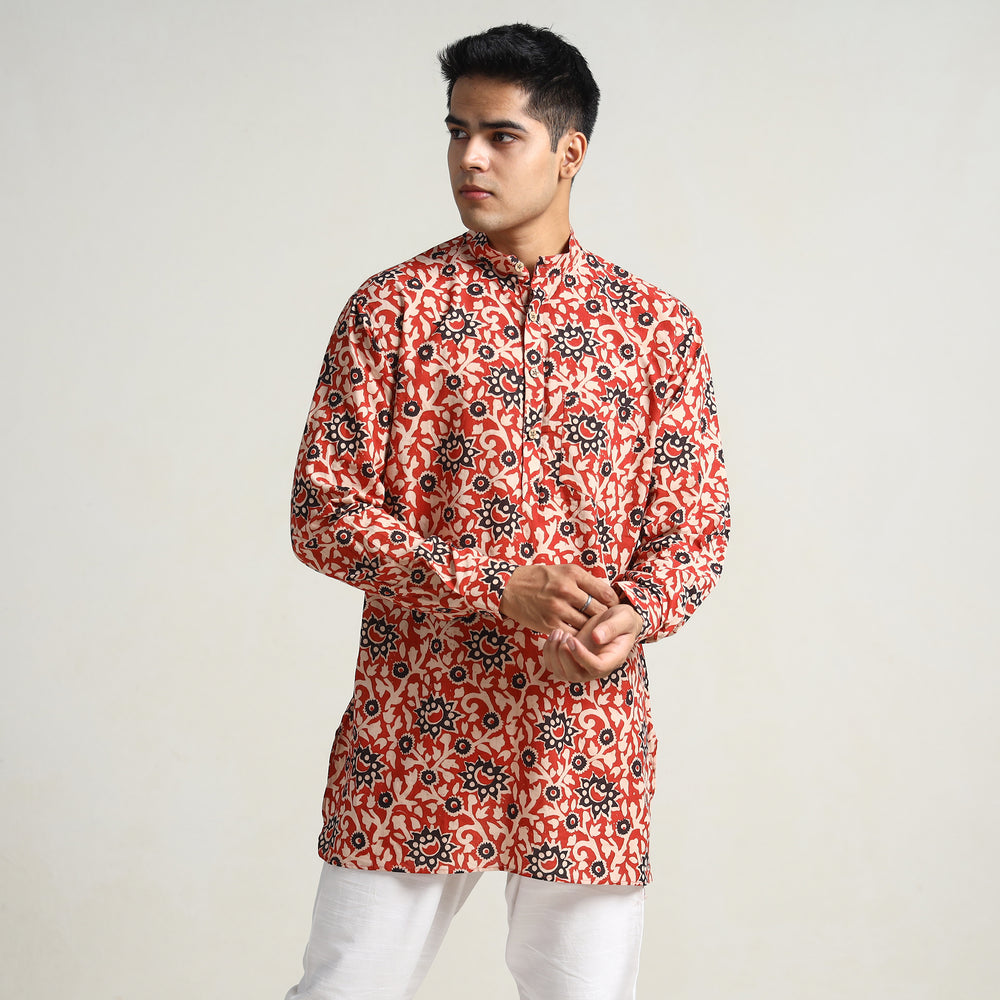 Bagru Men Short Kurta