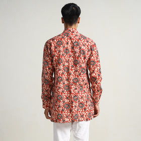 Buy Bagru Block Printing Cotton Men Short Kurta 11 Online at iTokri.com