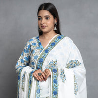 Sanganeri Kurta with Palazzo & Dupatta Set
