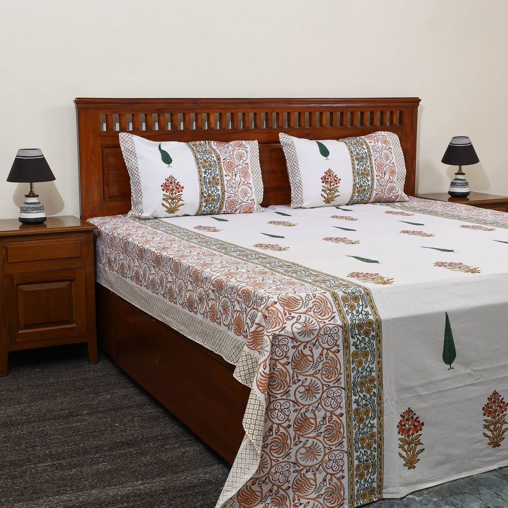 Sanganeri Double Bed Cover set