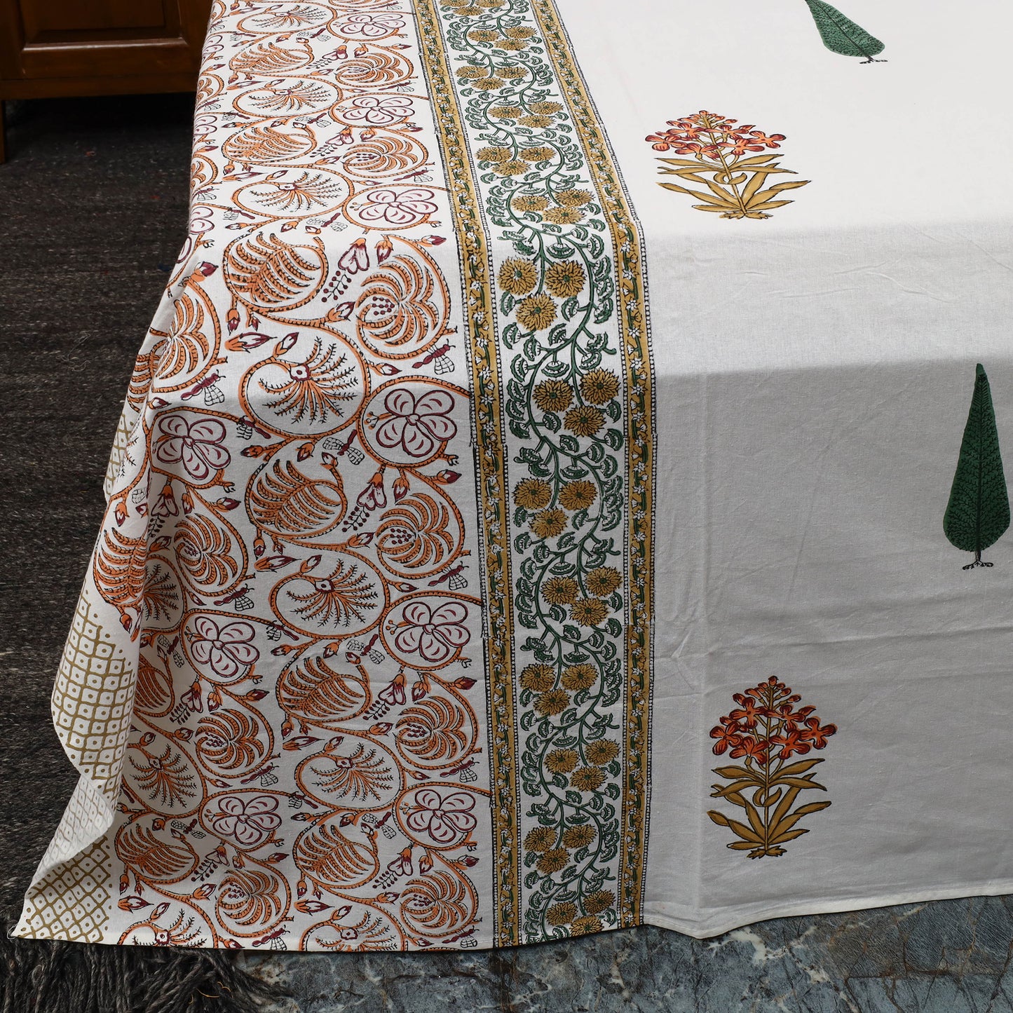 Sanganeri Double Bed Cover set