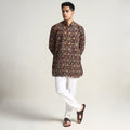  Bagru Block Printed Cotton Men Short Kurta 03 
