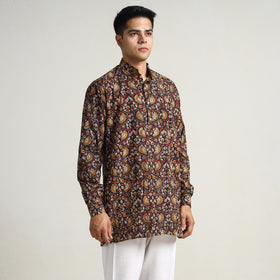  Bagru Block Printed Cotton Men Short Kurta 03 