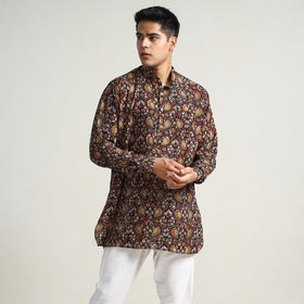  Bagru Block Printed Cotton Men Short Kurta 03 