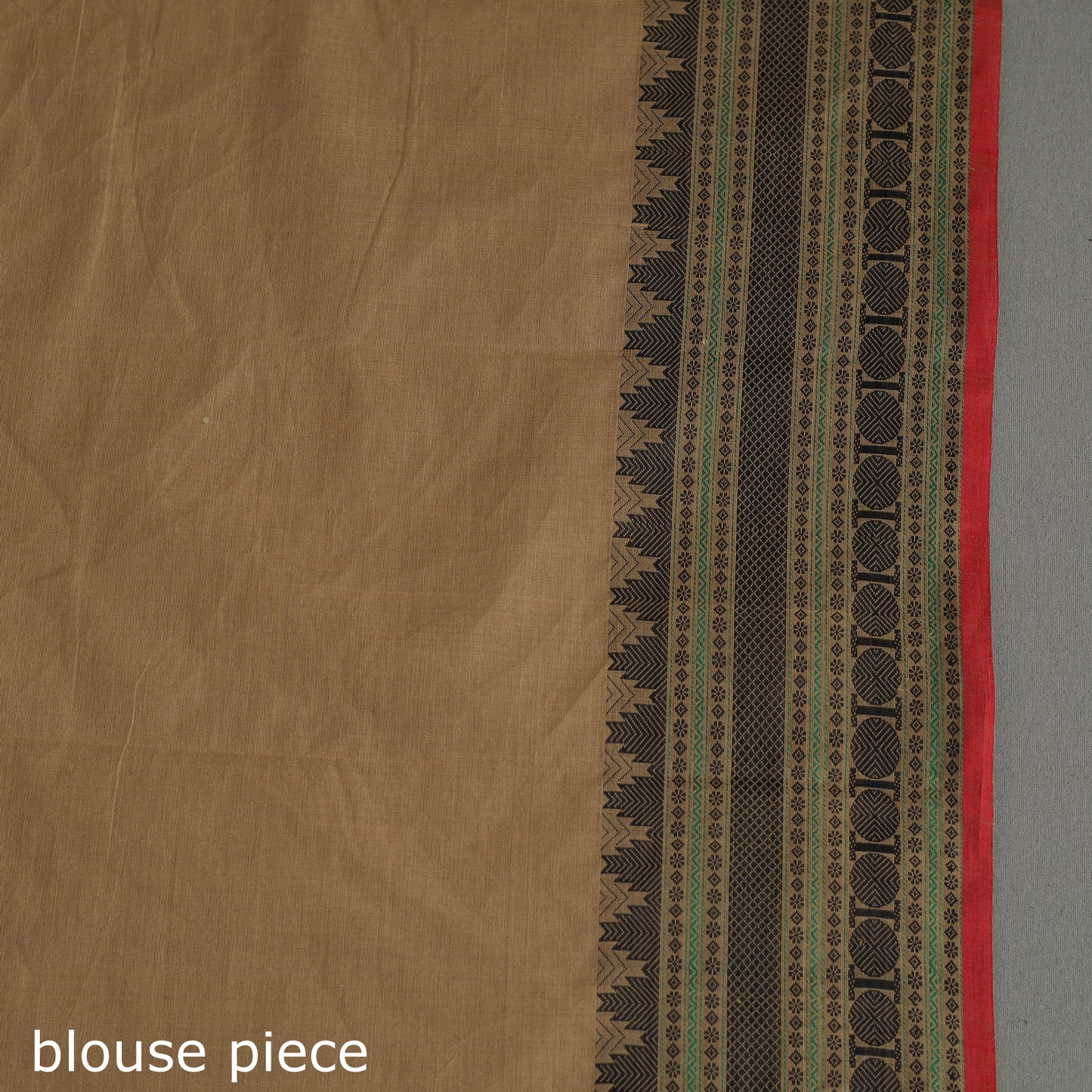 Brown - Handloom Cotton Thread Border Kanchipuram Saree 25