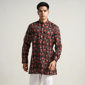 Buy Bagru Block Printed Cotton Men Short Kurta 04 Online at iTokri.com