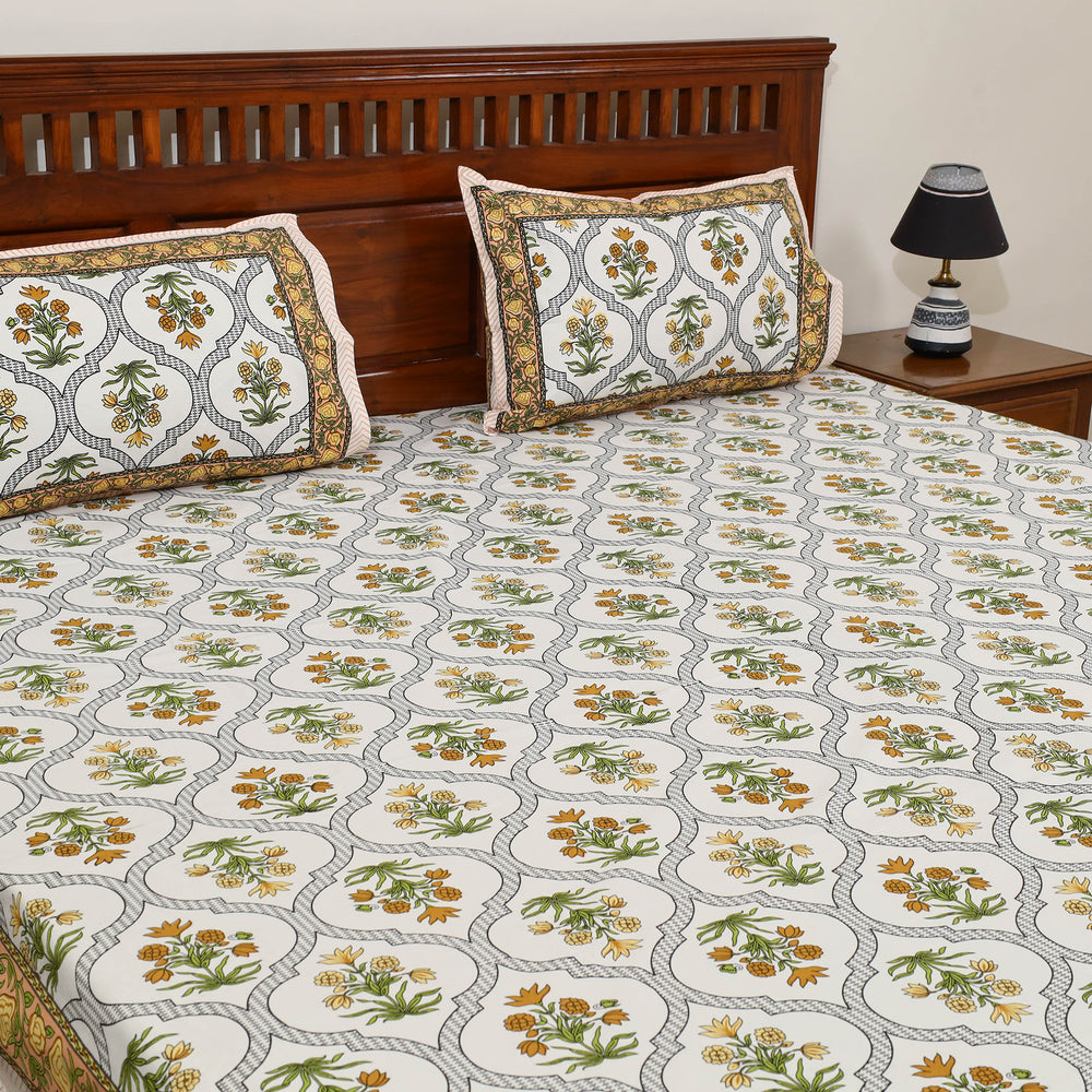 Sanganeri Double Bed Cover set