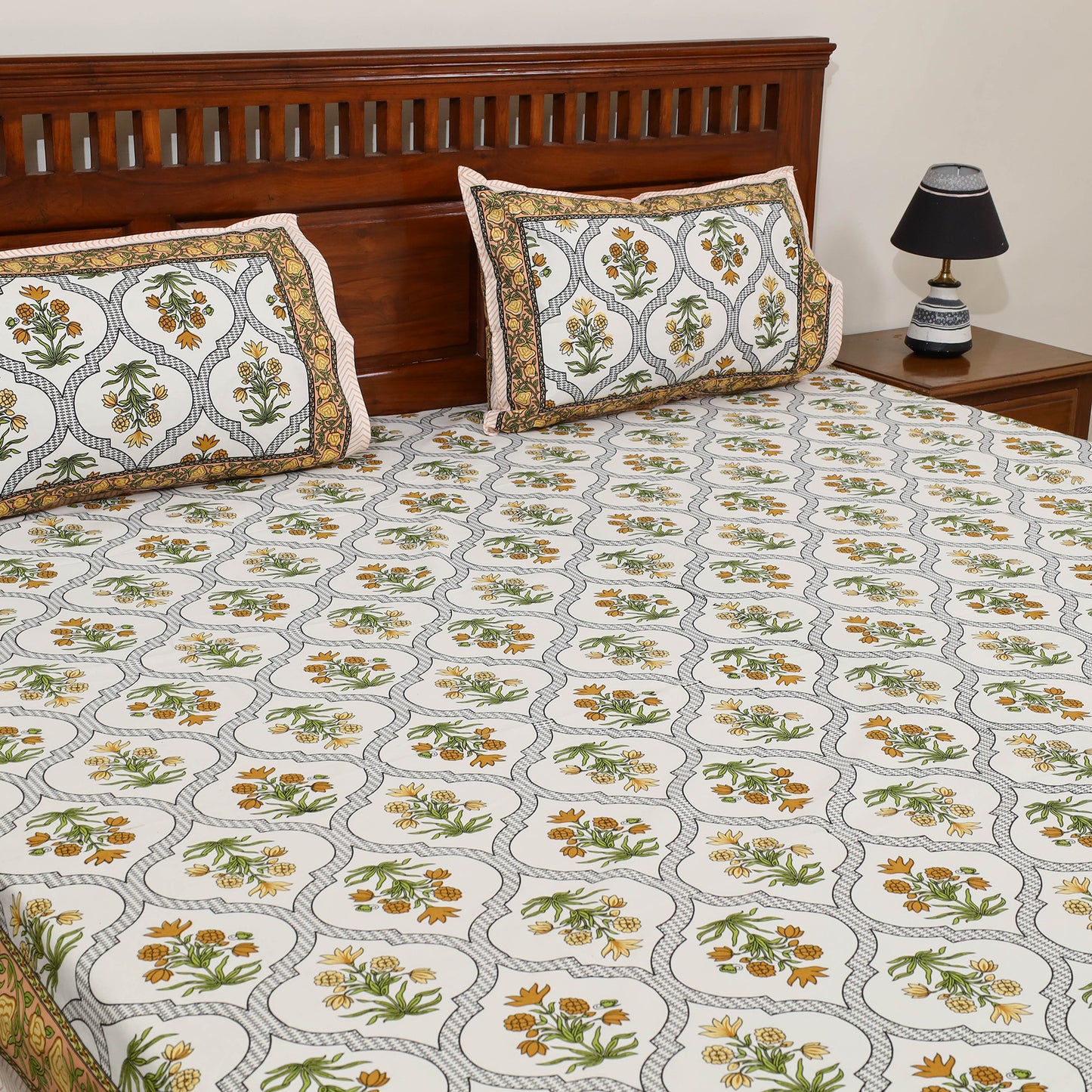 Sanganeri Double Bed Cover set