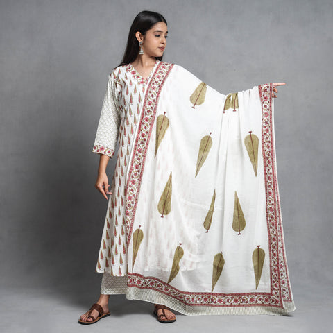 Sanganeri Kurta with Palazzo & Dupatta Set
