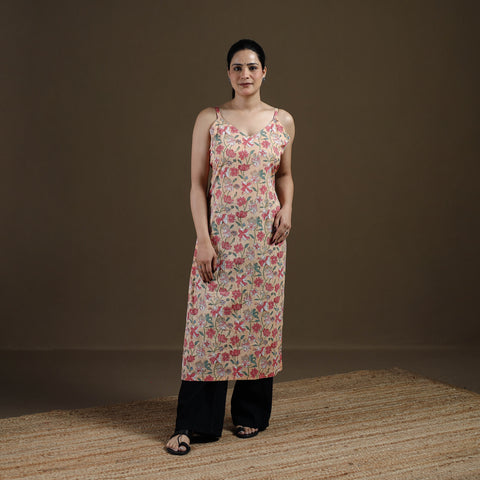 Beige - Sanganeri Hand Block Print Cotton Straight Kurta for women 22