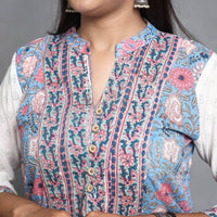 Sanganeri Kurta with Palazzo & Dupatta Set
