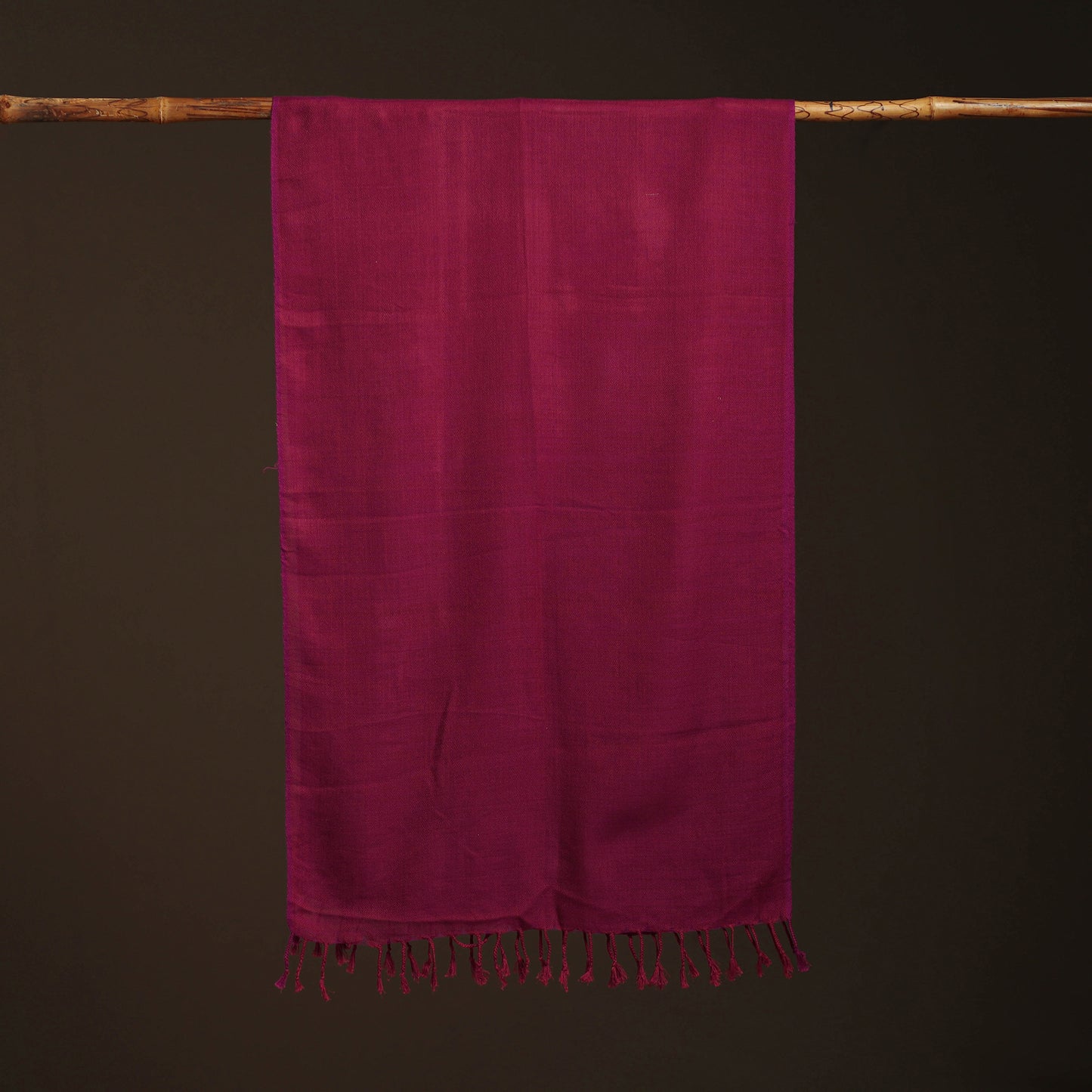 Purple - kumaun handwoven merino wool x cotton stole 101