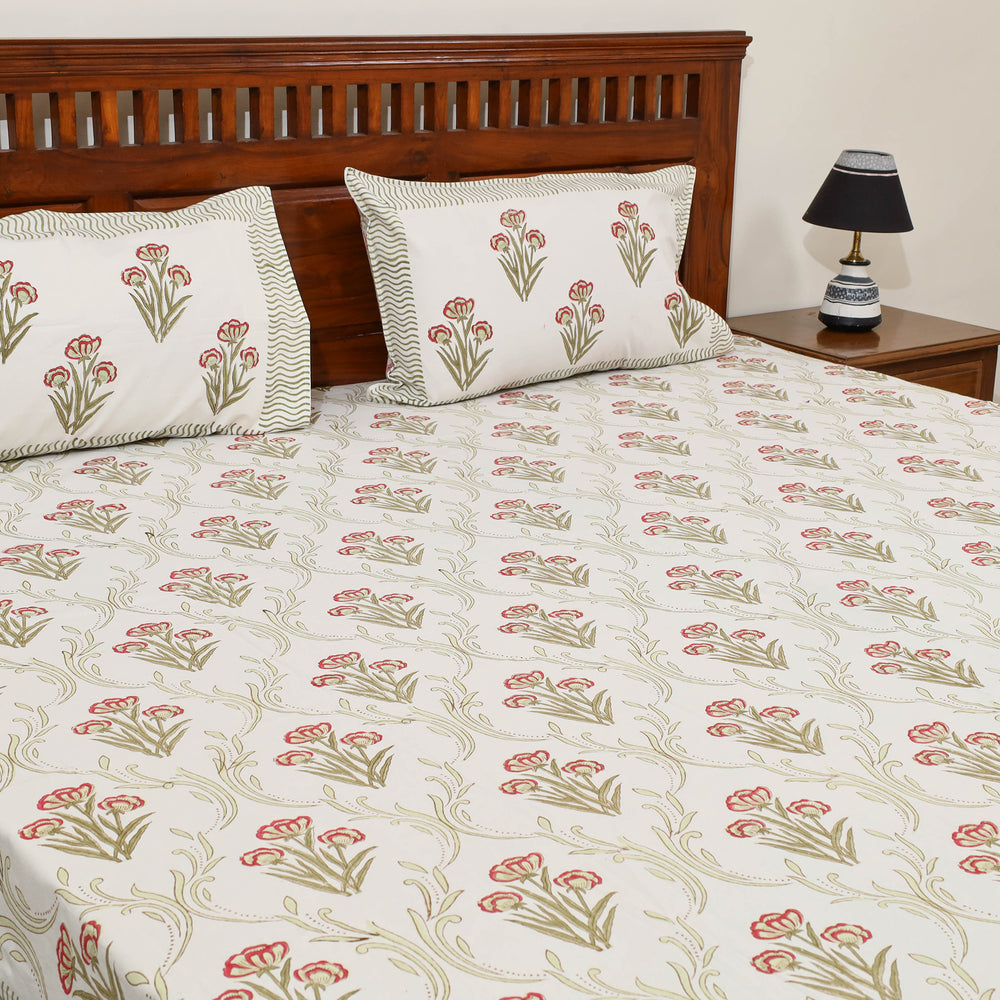 Sanganeri Double Bed Cover set