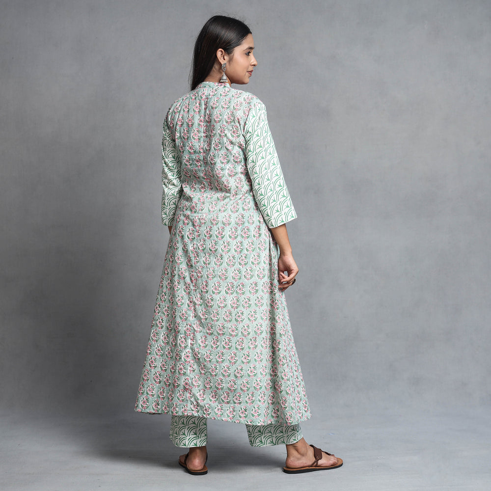 Sanganeri Kurta with Palazzo & Dupatta Set
