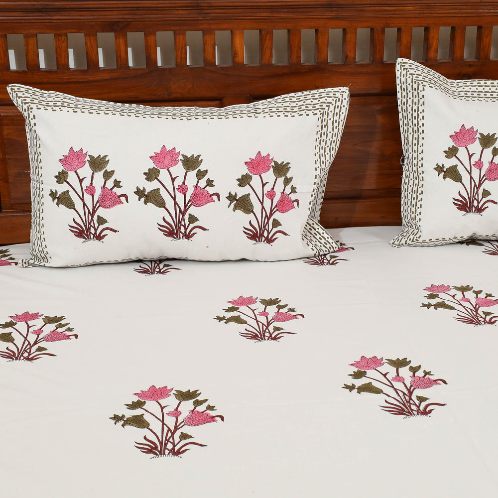 Sanganeri Double Bed Cover set