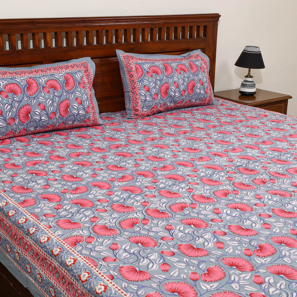 Sanganeri Double Bed Cover set