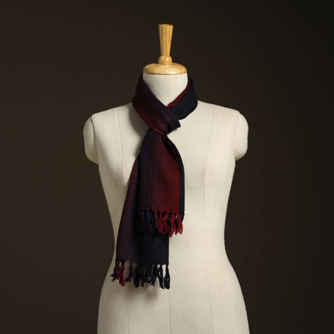 Blue - kumaun handwoven merino wool scarf 127 - handcrafted