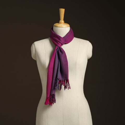 Purple - kumaun handwoven merino wool scarf 129
