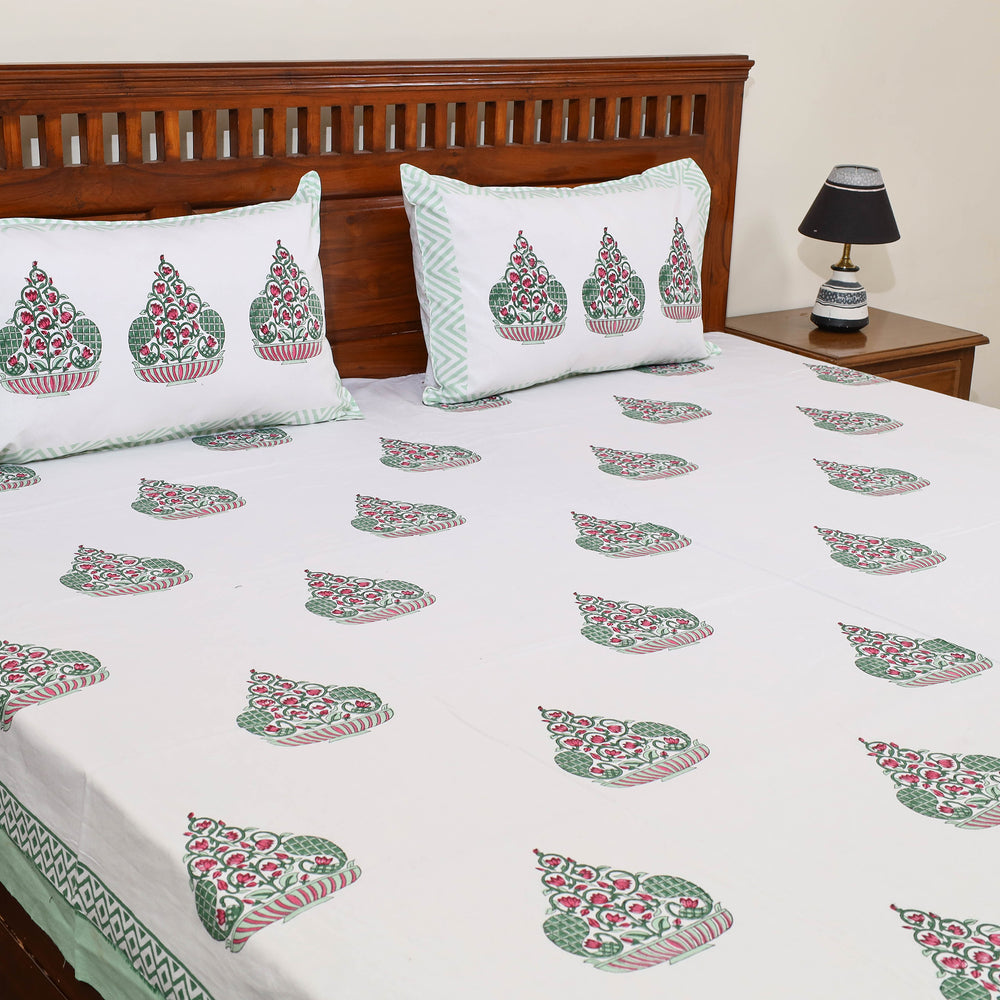 Sanganeri Double Bed Cover set