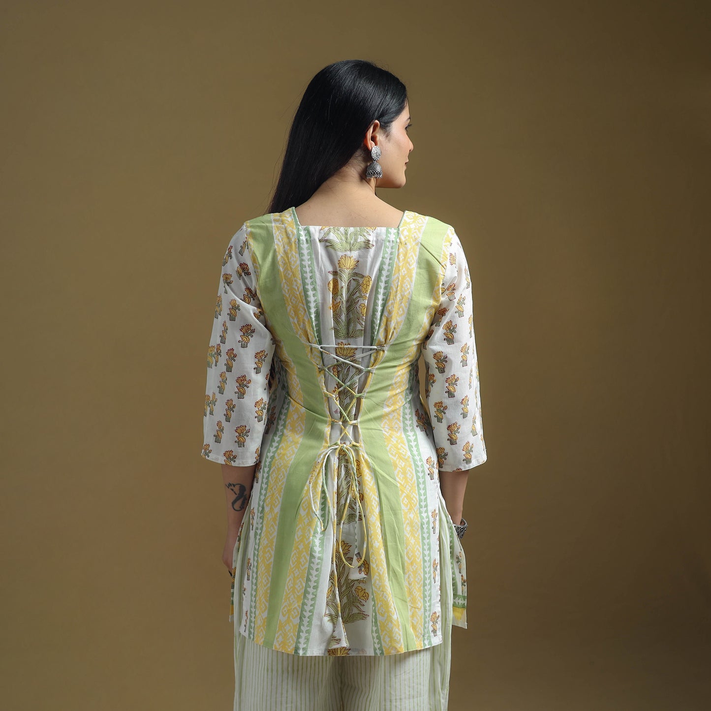 Sanganeri Hand Block Print Cotton Suit Set with Dupatta for women 28