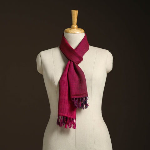 Pink - kumaun handwoven merino wool scarf 145 - handcrafted