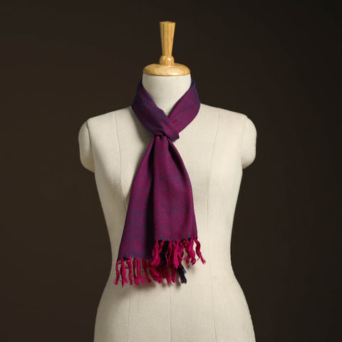 Purple - kumaun handwoven merino wool scarf 149
