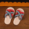 Multicolor Hand Braided Cotton Stitched Home Slipper