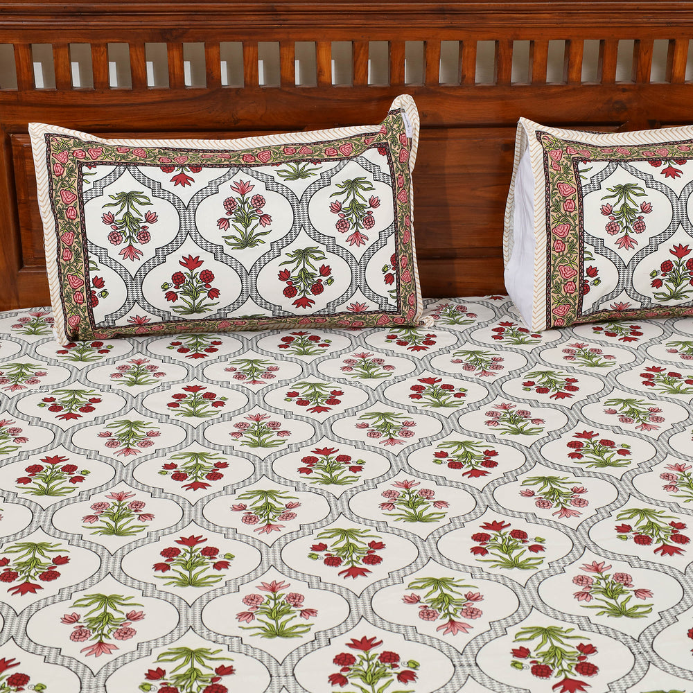 Sanganeri Double Bed Cover set