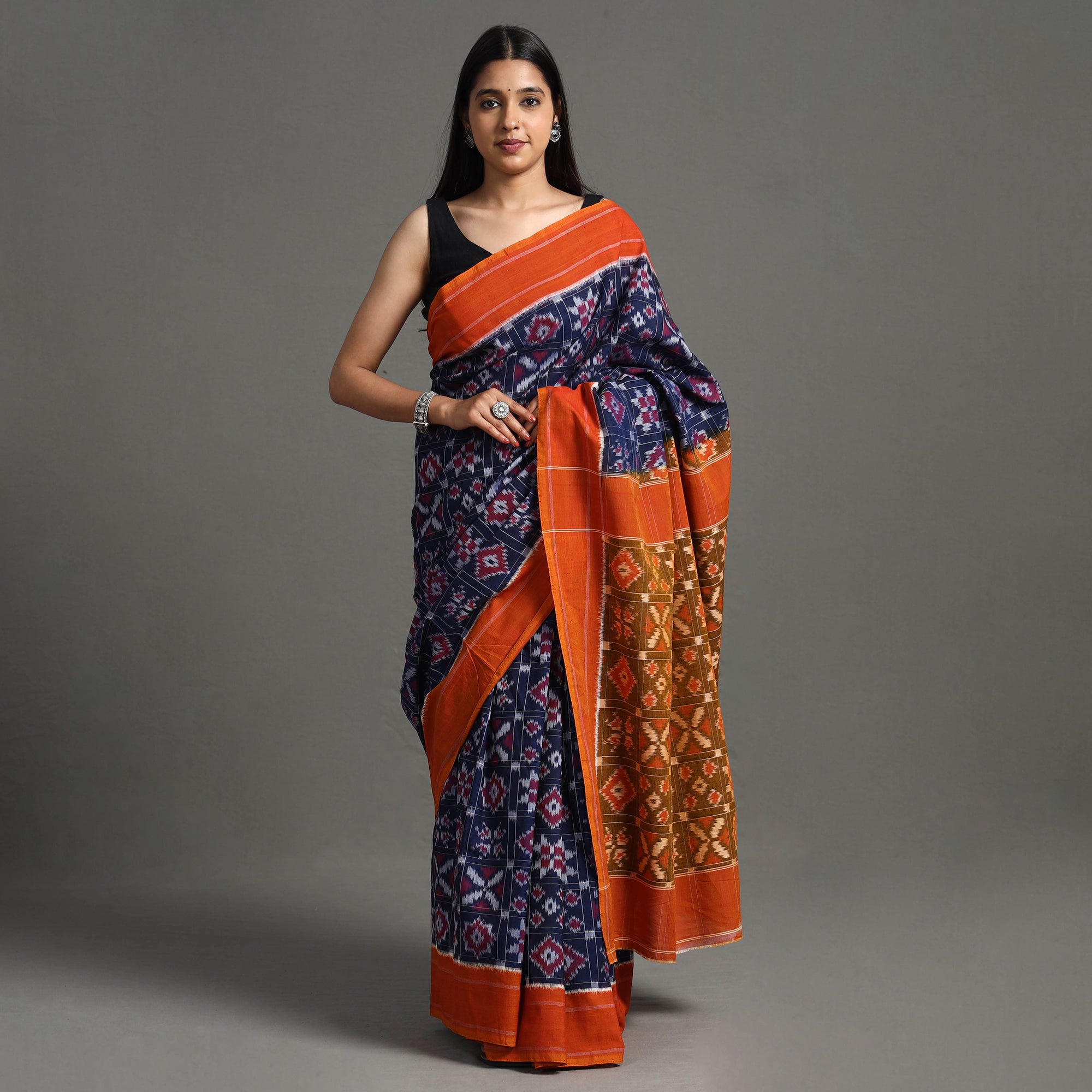 Soft Silk Pochampally Border Saree | Wecomart - Buy Authentic Indian  Handicrafts Online