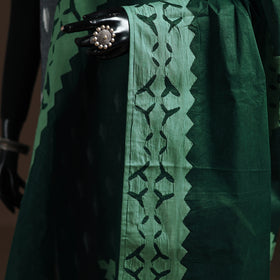 Green - Pure Cotton Barmer Cutwork Applique Dupatta 12