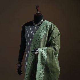 Green - Pure Cotton Barmer Cutwork Applique Dupatta 44