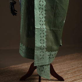 Green - Pure Cotton Barmer Cutwork Applique Dupatta 44