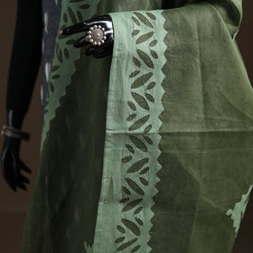 Green - Pure Cotton Barmer Cutwork Applique Dupatta 32