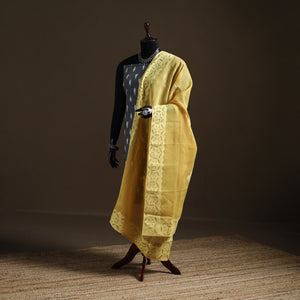 Yellow - Pure Cotton Barmer Cutwork Applique Dupatta 33
