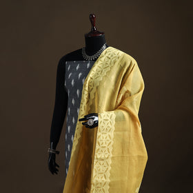 Yellow - Pure Cotton Barmer Cutwork Applique Dupatta 33