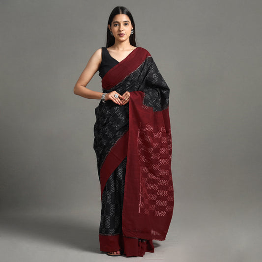 Multicolor - Pochampally Ikat Weave Handloom Cotton Saree