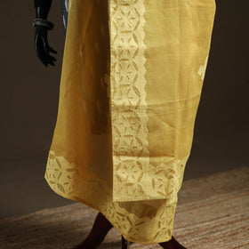 Yellow - Pure Cotton Barmer Cutwork Applique Dupatta 33