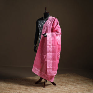 Pink - Pure Cotton Barmer Cutwork Applique Dupatta 41