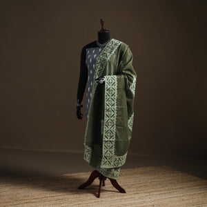 Green - Pure Cotton Barmer Cutwork Applique Dupatta 09