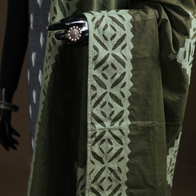 Green - Pure Cotton Barmer Cutwork Applique Dupatta 09