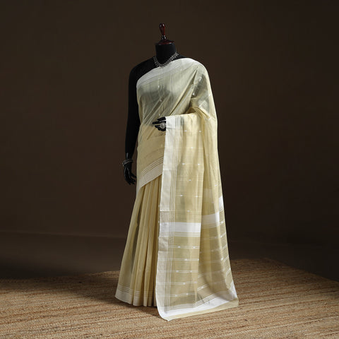 Pure Handloom Cotton Thread Buti Chanderi Saree 04