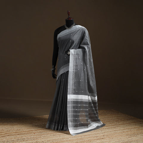 Pure Handloom Cotton Thread Buti Chanderi Saree 05