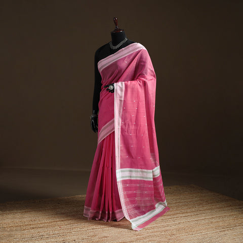 Pure Handloom Cotton Thread Buti Chanderi Saree 06