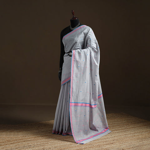 Pure Handloom Cotton Thread Buti Chanderi Saree 07