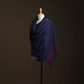 Blue - kumaun handwoven merino wool shawl for women 19