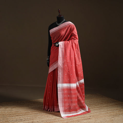 Pure Handloom Cotton Thread Buti Chanderi Saree 10